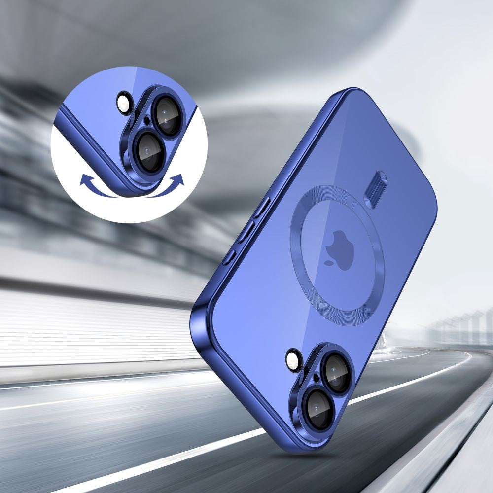 Tech-Protect iPhone 17 MagFlex Cover - MagSafe Kompatibel - Blå / Gennemsigtig