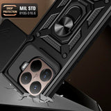 Xiaomi 15T Pro Camshield m. Magnetisk Fingerring & Ståfunktion - Sort