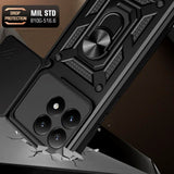 Xiaomi 15T Camshield m. Magnetisk Fingerring & Ståfunktion - Sort