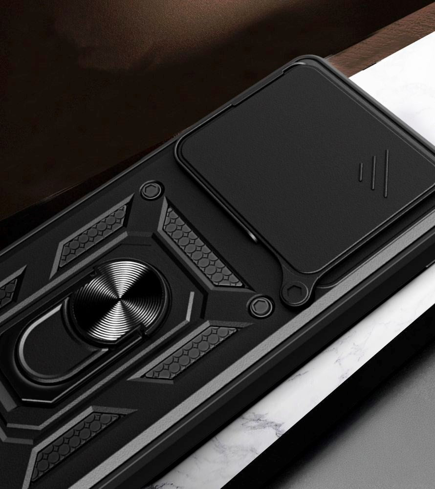 Xiaomi 15T Camshield m. Magnetisk Fingerring & Ståfunktion - Sort