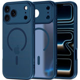 Tech-Protect iPhone 17 Pro Max BasicMag Hybrid Bagside Cover - MagSafe Kompatibel - Mat Blå
