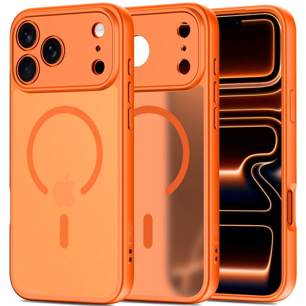 Tech-Protect iPhone 17 Pro BasicMag Hybrid Bagside Cover - MagSafe Kompatibel - Mat Orange