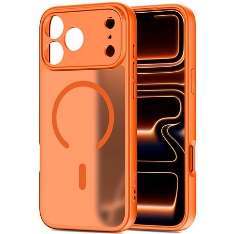 Tech-Protect iPhone 17 Pro BasicMag Hybrid Bagside Cover - MagSafe Kompatibel - Mat Orange