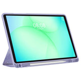 Tech-Protect SC Pen Hybrid Samsung Galaxy Tab A11 / A9 Flip Tablet Cover m. Stylus Holder - Lilla Marble/ Gennemsigtig