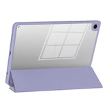 Tech-Protect SC Pen Hybrid Samsung Galaxy Tab A11 / A9 Flip Tablet Cover m. Stylus Holder - Lilla Marble/ Gennemsigtig
