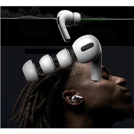 Tech-Protect Silikone Ørepropper til Apple AirPods Pro (3. Gen.) - S, M, L - 3 stk - Hvid