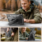 Samsung Galaxy Tab S10 Lite / S10 FE / S9 Tech-Protect Kevlar Pro Tabletcover m. Indbygget Skærmbeskyttelse - Sort