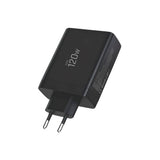 Tech-Protect Vægoplader m. 1 x USB-A & 3 x USB-C - 120W - Sort