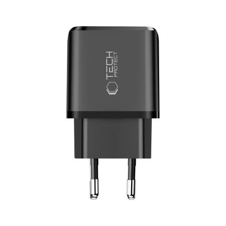 Tech-Protect Vægoplader - 1 x USB-C & 1 x USB-A - 45W - Sort
