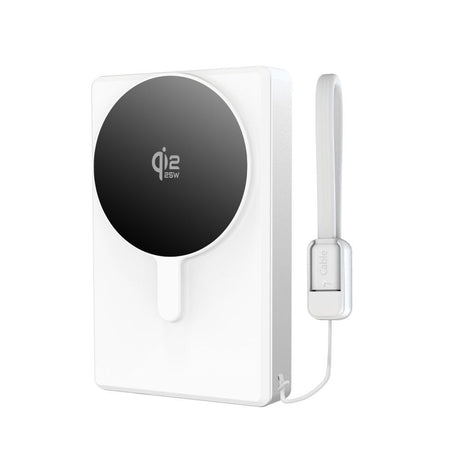 Tech-Protect PB40 LifeMag PowerBank m. 25W & 10.000mAh - MagSafe / Qi2 Kompatibel - Hvid