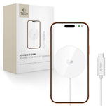 Tech-Protect Qi2 Magnetisk Trådløs Oplader - MagSafe Kompatibel - 25W - Hvid