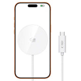 Tech-Protect Qi2 Magnetisk Trådløs Oplader - MagSafe Kompatibel - 25W - Hvid