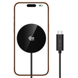 Tech-Protect Qi2 Magnetisk Trådløs Oplader - MagSafe Kompatibel - 25W - Sort