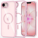iPhone 17e / 16e Tech-Protect MagMat Case - MagSafe Kompatibel - Gennemsigtig / Lyserød