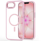 iPhone 17e / 16e Tech-Protect MagMat Case - MagSafe Kompatibel - Gennemsigtig / Lyserød