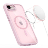 iPhone 17e / 16e Tech-Protect MagMat Case - MagSafe Kompatibel - Gennemsigtig / Lyserød
