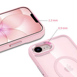iPhone 17e / 16e Tech-Protect MagMat Case - MagSafe Kompatibel - Gennemsigtig / Lyserød