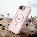 iPhone 17e / 16e Tech-Protect MagMat Case - MagSafe Kompatibel - Gennemsigtig / Lyserød