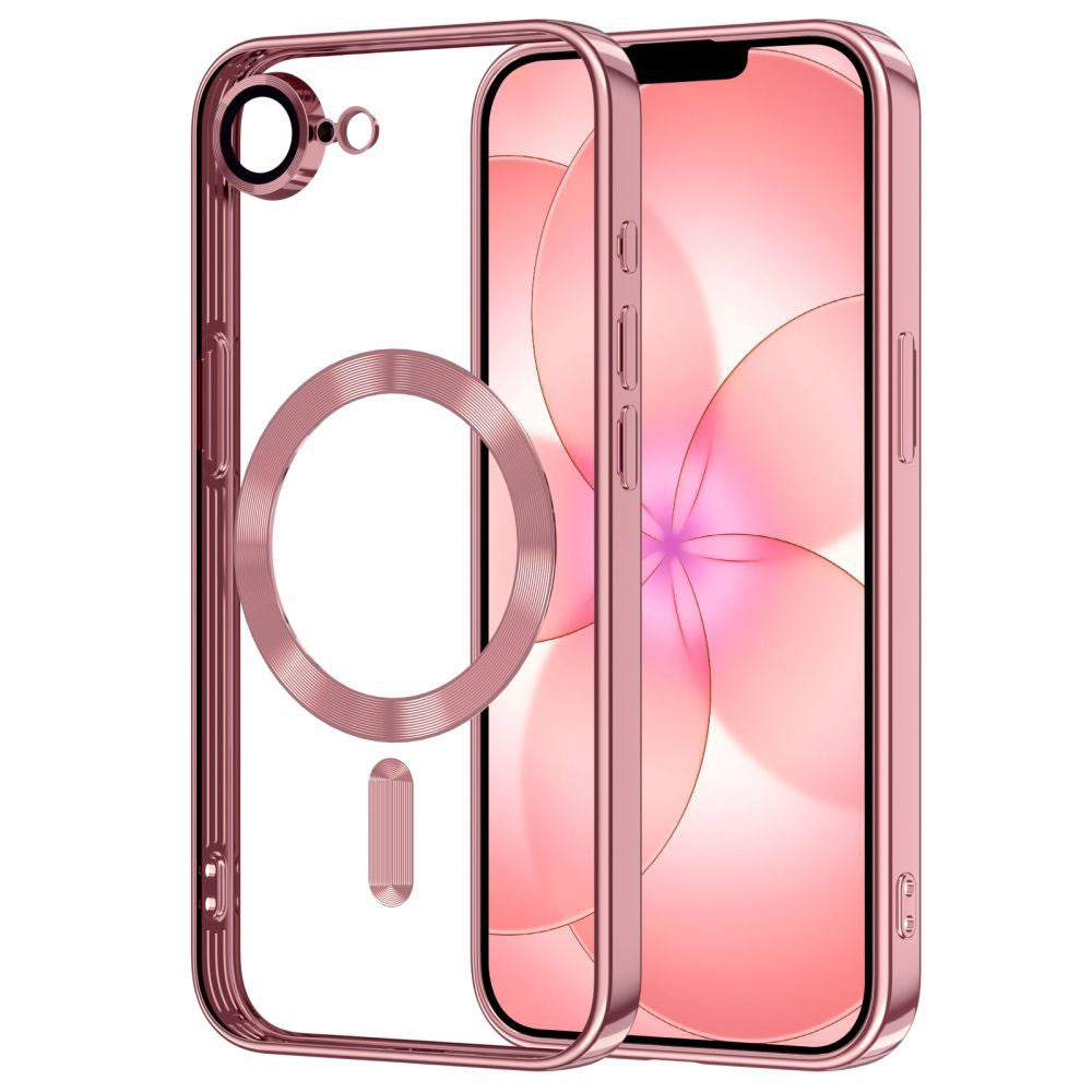 iPhone 17e / 16e Tech-Protect MagFlex Case - MagSafe Kompatibel - Gennemsigtig / Rose Gold