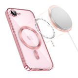 iPhone 17e / 16e Tech-Protect MagFlex Case - MagSafe Kompatibel - Gennemsigtig / Rose Gold