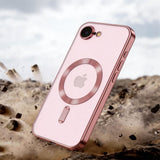 iPhone 17e / 16e Tech-Protect MagFlex Case - MagSafe Kompatibel - Gennemsigtig / Rose Gold