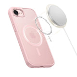 Tech-Protect iPhone 17e / 16e BasicMag Hybrid Bagside Case - MagSafe Kompatibel - Mat Lyserød