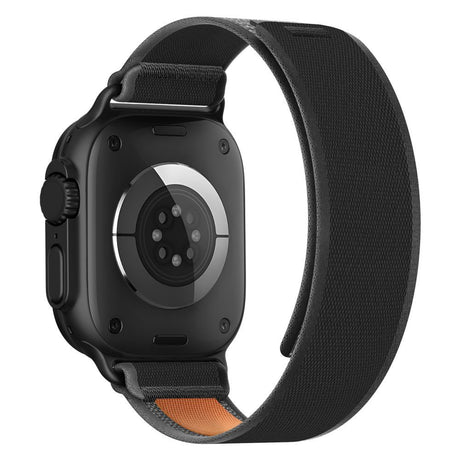 Apple Watch (44/SE/45/46/49mm) Tech-Protect Nylon Rem - Sort / Orange