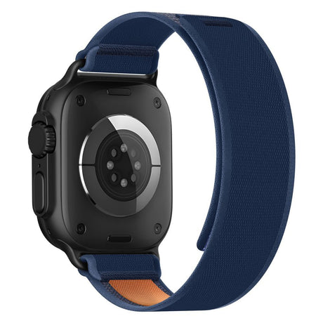 Apple Watch (44/SE/45/46/49mm) Tech-Protect Nylon Rem - Blå / Orange
