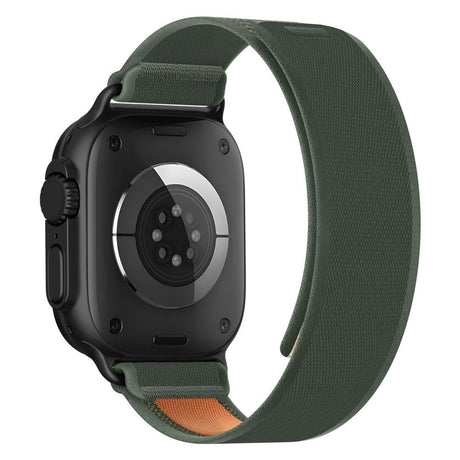 Apple Watch (44/SE/45/46/49mm) Tech-Protect Nylon Rem - Grøn / Orange