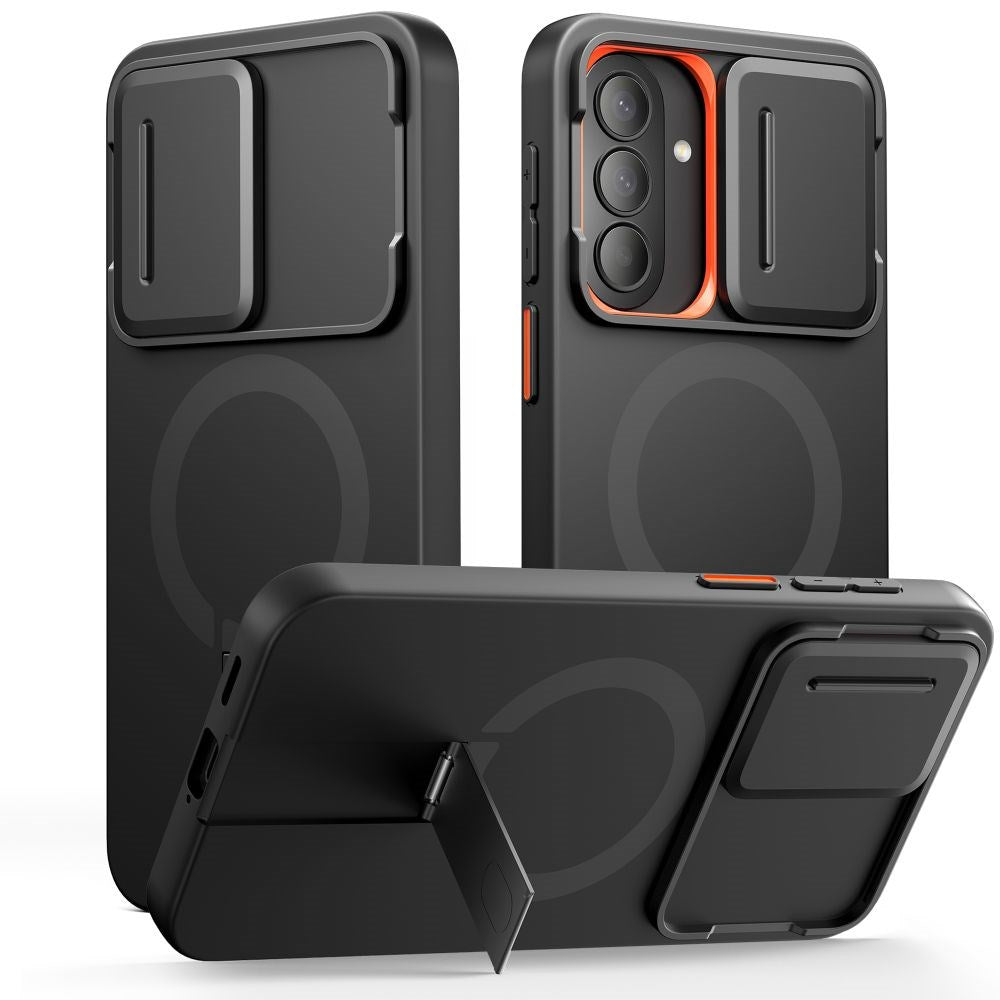 Samsung Galaxy A57 Tech-Protect Kevlar Aura Hybrid Bagside Cover - MagSafe Kompatibel - Sort