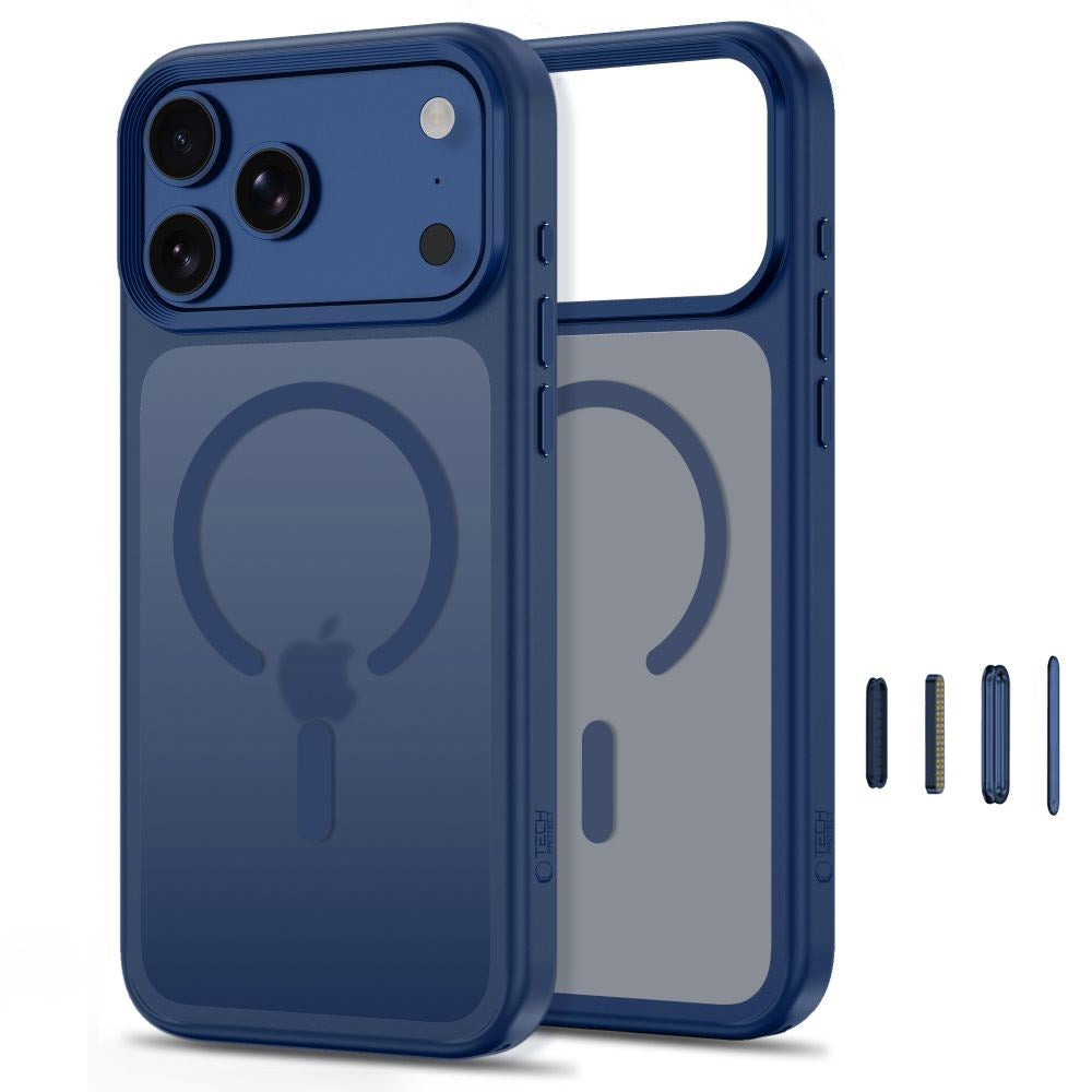 Tech-Protect iPhone 18 Pro Max / 17 Pro Max MagMat Mobil Cover - MagSafe Kompatibel - Mat Mørkeblå