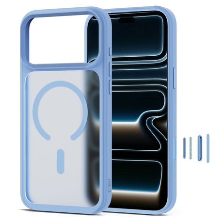 Tech-Protect iPhone 18 Pro / 17 Pro MagMat Mobil Cover - MagSafe Kompatibel - Mat Lyseblå