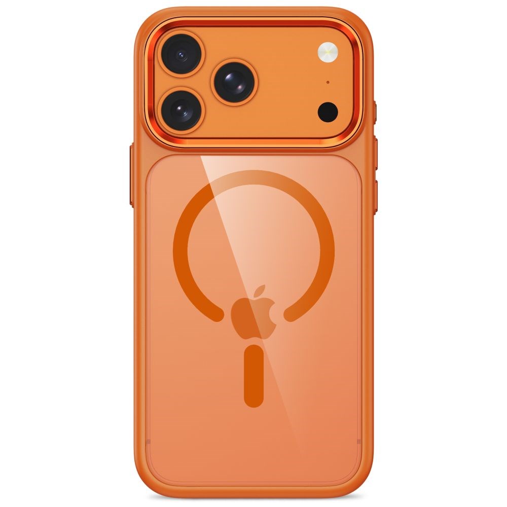 Tech-Protect iPhone 18 Pro / 17 Pro MagMat Mobil Cover - MagSafe Kompatibel - Gennemsigtig / Orange