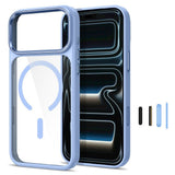 Tech-Protect iPhone 18 Pro / 17 Pro MagMat Mobil Cover - MagSafe Kompatibel - Gennemsigtig / Lyseblå