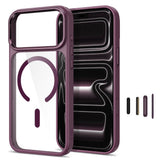 Tech-Protect iPhone 18 Pro Max / 17 Pro Max MagMat Mobil Cover - MagSafe Kompatibel - Gennemsigtig / Rød