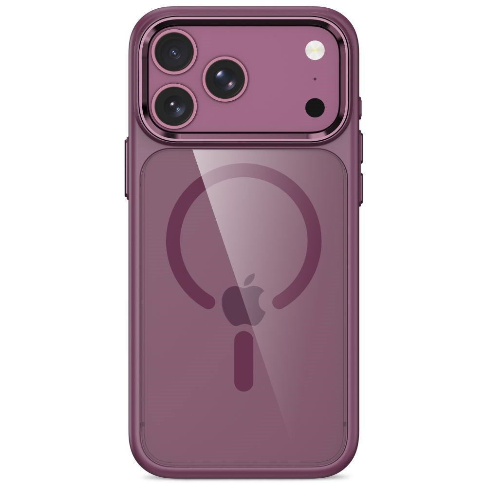 Tech-Protect iPhone 18 Pro Max / 17 Pro Max MagMat Mobil Cover - MagSafe Kompatibel - Gennemsigtig / Rød
