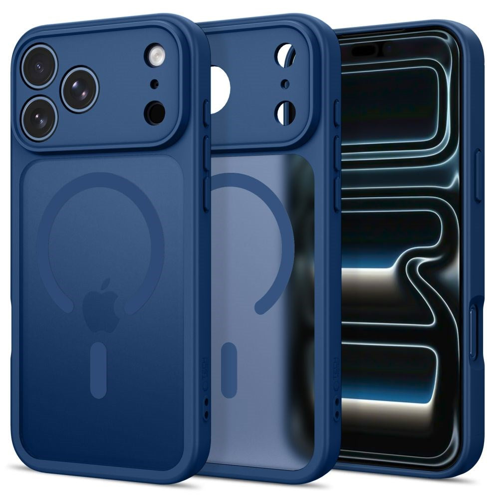 Tech-Protect BasicMag iPhone 17 Pro Max / 18 Pro Max Hybrid Bagside Cover - MagSafe Kompatibel - Mat Mørkeblå