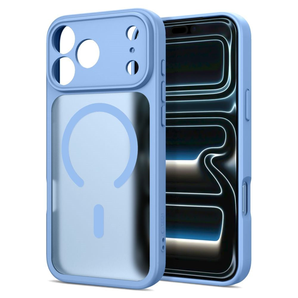 Tech-Protect BasicMag iPhone 17 Pro Max / 18 Pro Max Hybrid Bagside Cover - MagSafe Kompatibel - Mat Lyseblå