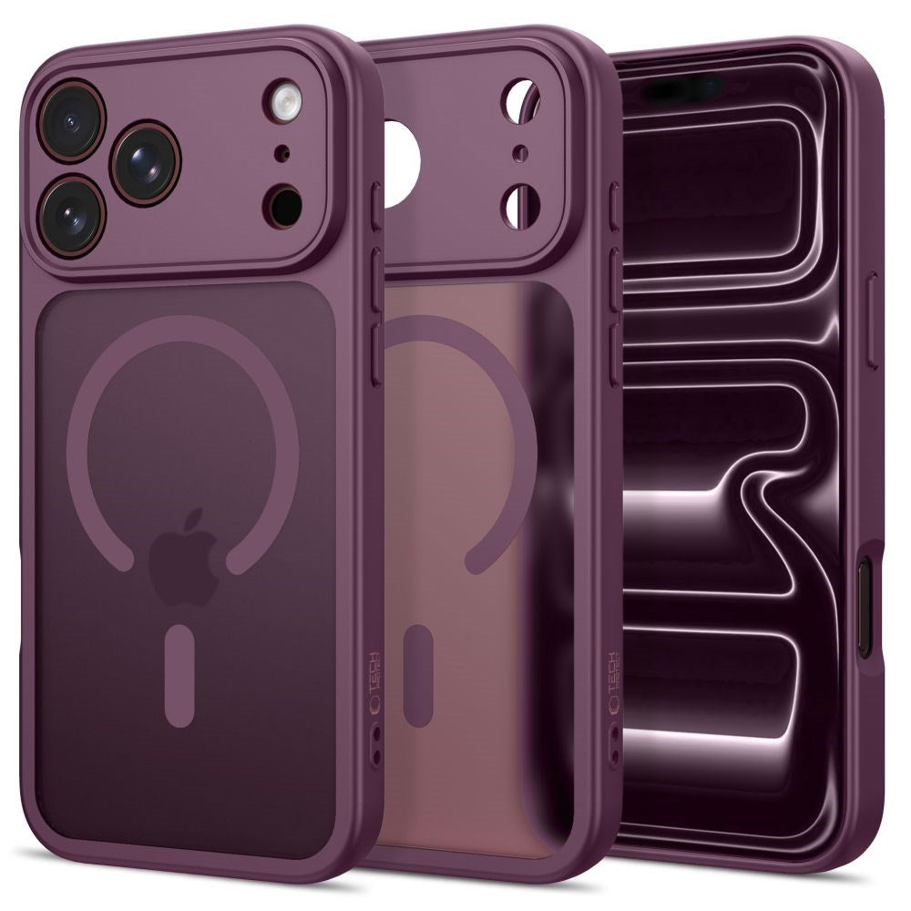 Tech-Protect BasicMag iPhone 17 Pro Max / 18 Pro Max Hybrid Bagside Cover - MagSafe Kompatibel - Mat Rød