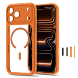 Tech-Protect iPhone 18 Pro / 17 Pro MagPeak Mobil Cover - MagSafe Kompatibel - Orange / Gennemsigtig