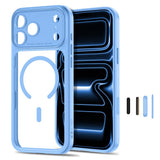 Tech-Protect iPhone 18 Pro / 17 Pro MagPeak Mobil Cover - MagSafe Kompatibel - Lyseblå / Gennemsigtig