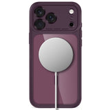 Tech-Protect iPhone 18 Pro / 17 Pro MagPeak Mobil Cover - MagSafe Kompatibel - Rød / Gennemsigtig