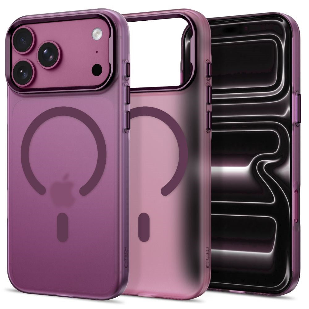 Tech-Protect iPhone 18 Pro / 17 Pro MagZero Mobil Cover - MagSafe Kompatibel - Matte Dark Cherry