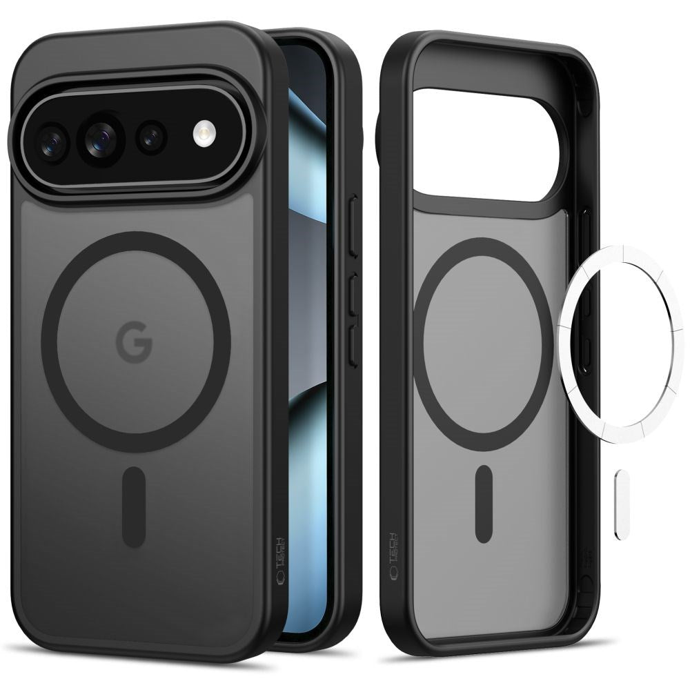 Tech-Protect Google Pixel 11 / 11 Pro / 10 / 10 Pro / 9 / 9 Pro MagMat Bagside Cover - MagSafe Kompatibel - Mat Sort