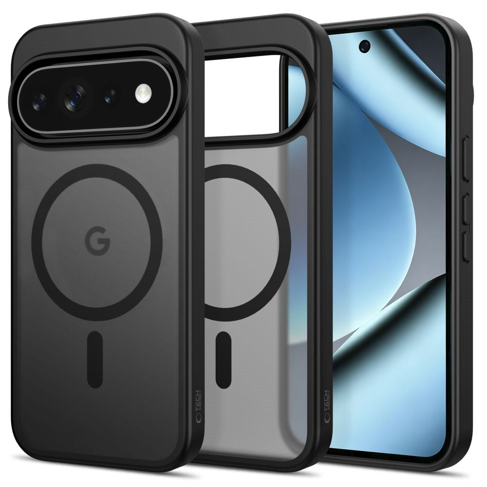 Tech-Protect Google Pixel 11 / 11 Pro / 10 / 10 Pro / 9 / 9 Pro MagMat Bagside Cover - MagSafe Kompatibel - Mat Sort