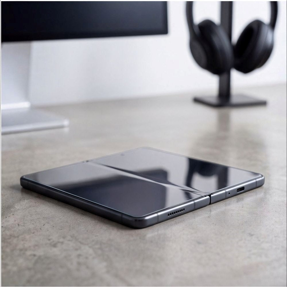 Tech-Protect Samsung Galaxy Z Fold8 Easy Set Foil & Glass Fit+ 4-i-1 Forside- & Bagsideskærm Beskyttelsessæt  - Gennemsigtig
