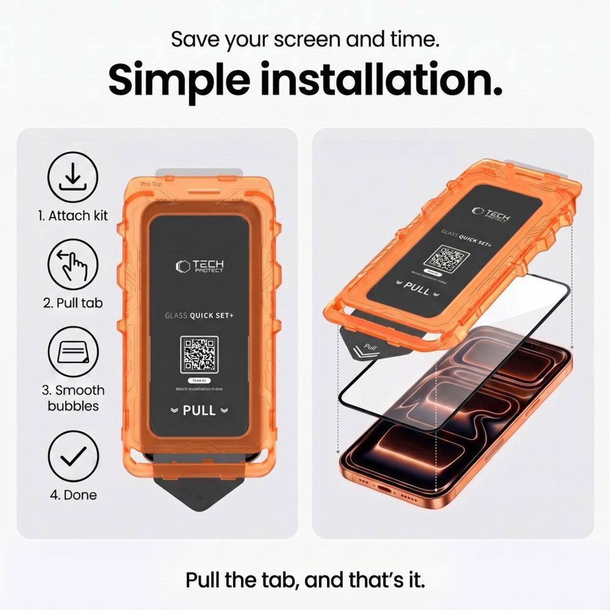 Samsung Galaxy S26 FE Tech-Protect Quick Set+ Skærmbeskyttelsesglas - 2 stk - Gennemsigtig