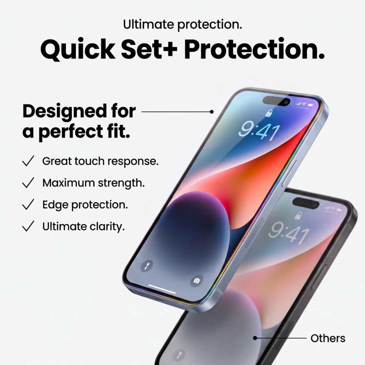 Samsung Galaxy S26 FE Tech-Protect Quick Set+ Skærmbeskyttelsesglas - 2 stk - Gennemsigtig