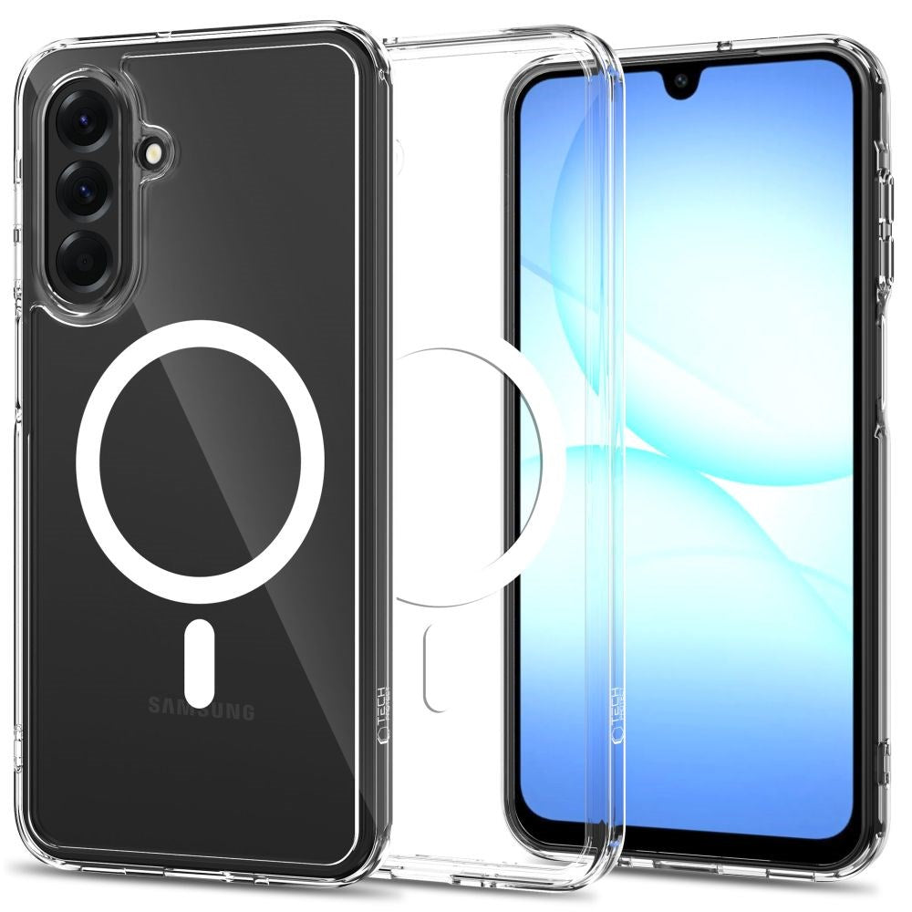 Tech-Protect Samsung Galaxy A17 (5G) / A18 FlexAir Hybrid Mobil Cover - MagSafe Kompatibel - Gennemsigtig