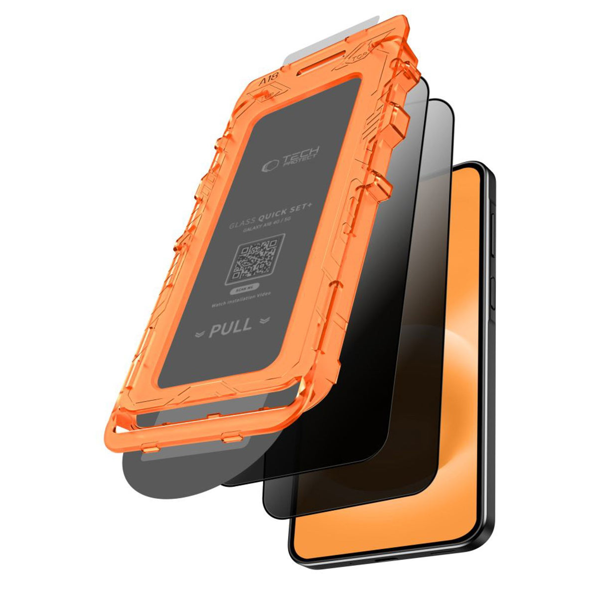 Samsung Galaxy A18 (4G / 5G) Tech-Protect Quick Set Spy+ Privacy Beskyttelsesglas - 2 stk - Gennemsigtig